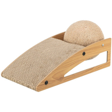 Trixie rampa din carton pentru zgariat pisici cu minge din iuta 43 x 17 x 20 cm